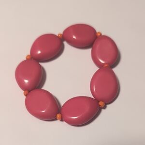 Pink and Orange Beaded Bracelet‎